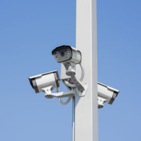 Square Aluminum Camera Pole with Anchor Base