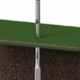 round direct buried camera pole