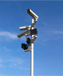 Alternative view of 12 ft. Round Direct Buried Camera Pole | CPRSA12B4E