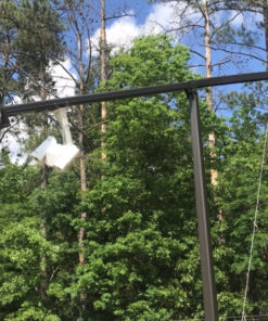 Radar and Camera On Hinged Pole. Lowered Position