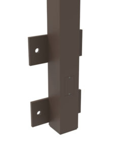 Square Pole Wall Mount Details. Side View