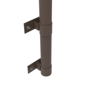 Mounting Details for Round Camera Pole. Wall Mount.