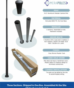 Apex Modular Camera Pole. Aluminum. Three Sections
