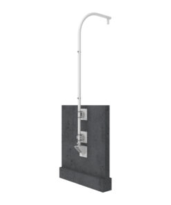 Parapet - wall mount camera pole