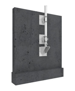 Wall mount camera pole brackets view